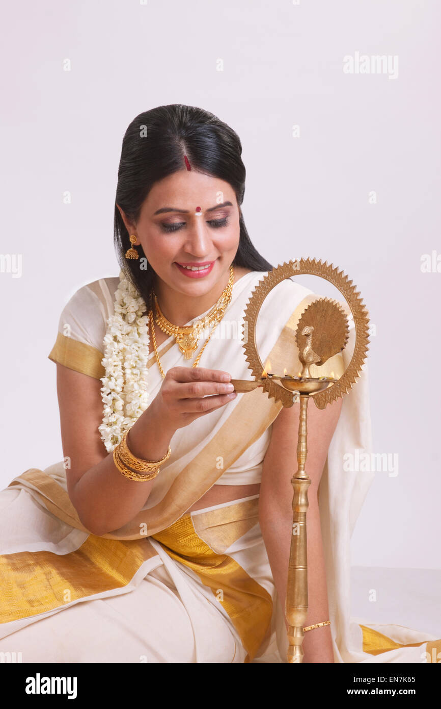 Portrait of a South Indian woman Stock Photo - Alamy