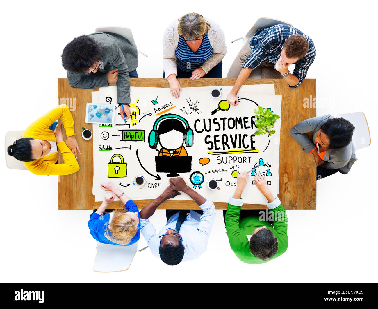 Customer Service Support Assistance Service Help Guide Concept Stock ...