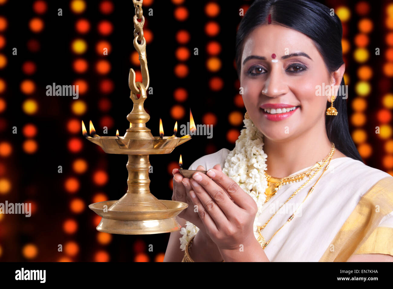 Portrait of a South Indian woman Stock Photo - Alamy