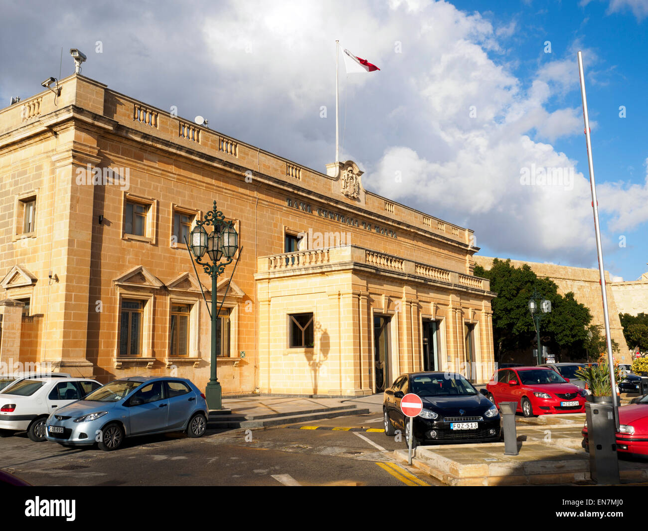 Building of the Central Bank of Malta - Valletta, Malta Stock Photo