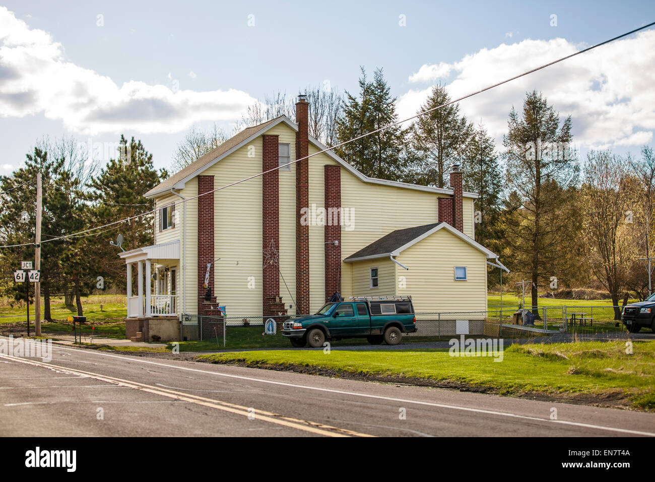 One of the few remaining homes in Centralia, Pennsylvania where a mine