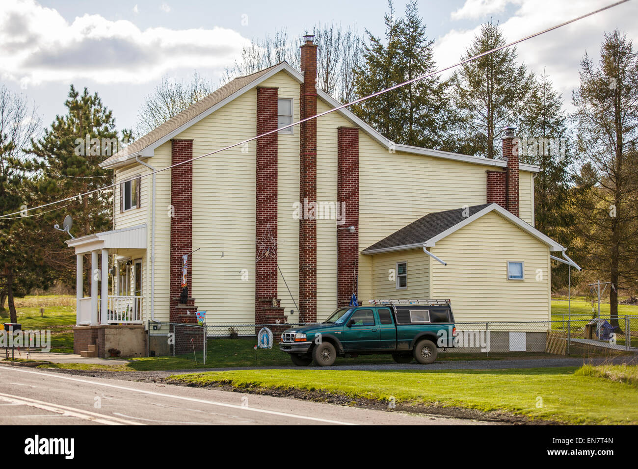One of the few remaining homes in Centralia, Pennsylvania where a mine