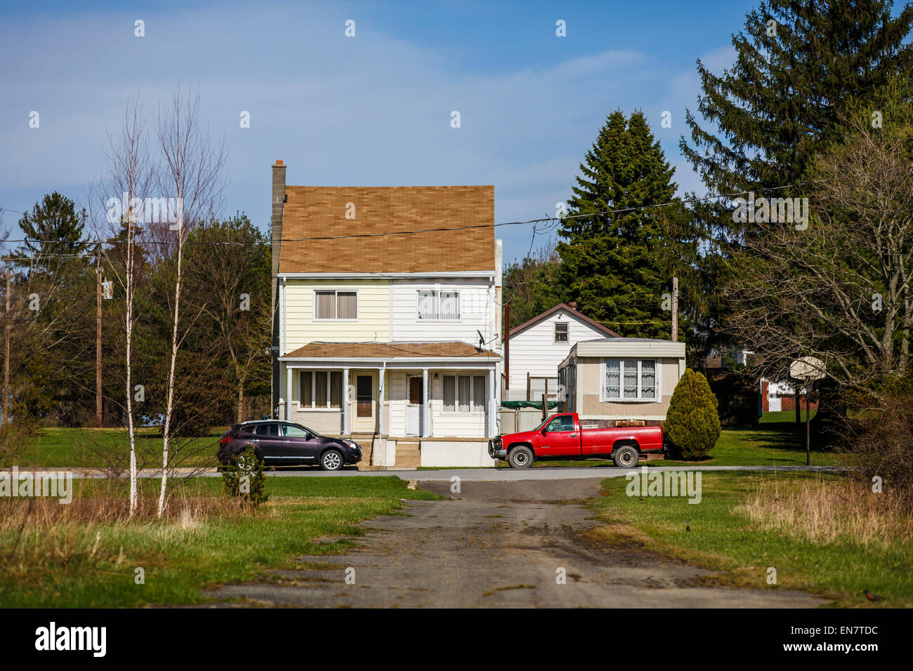 One of the few remaining homes in Centralia, Pennsylvania where a Stock