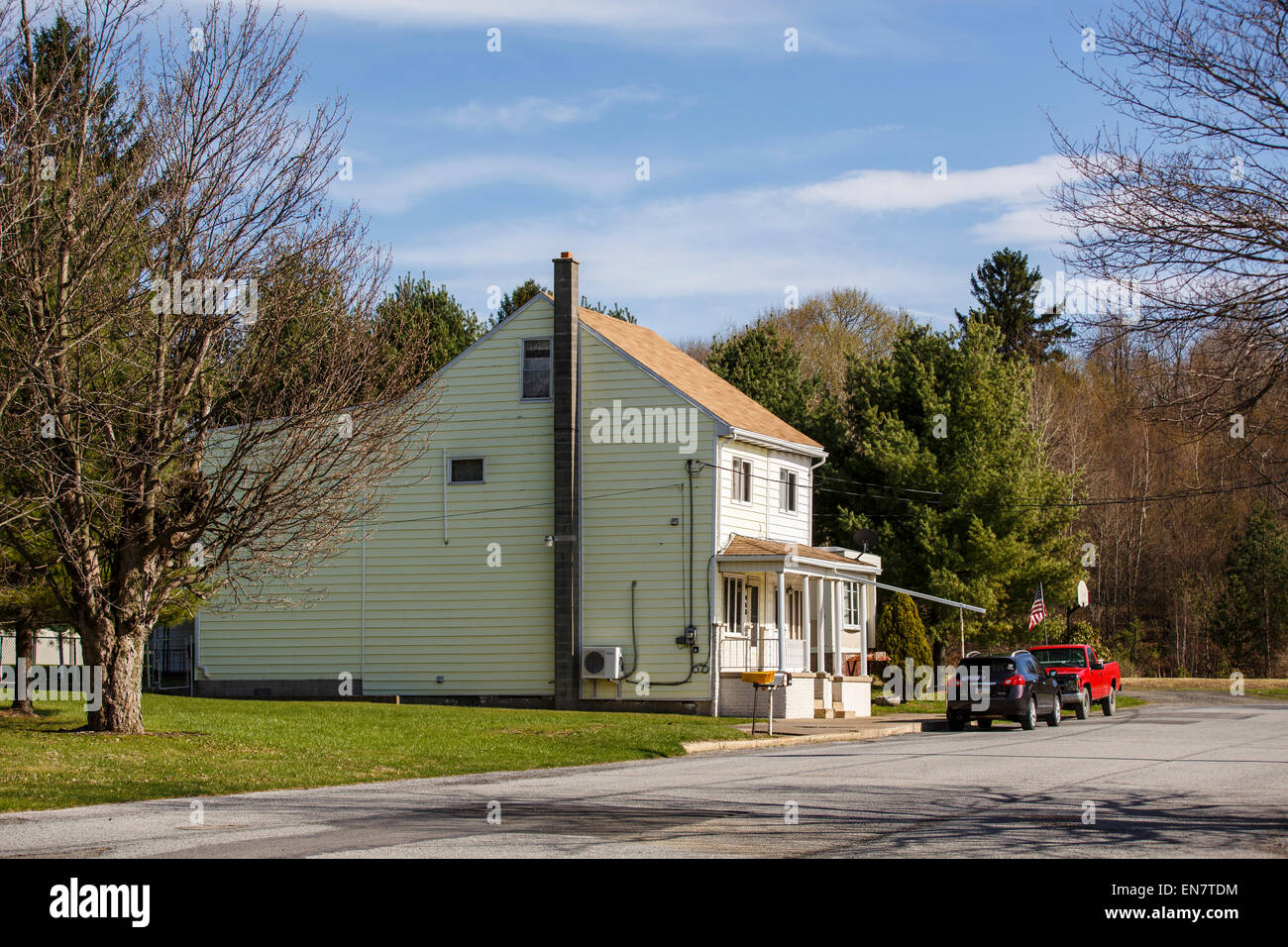 One of the few remaining homes in Centralia, Pennsylvania where a mine