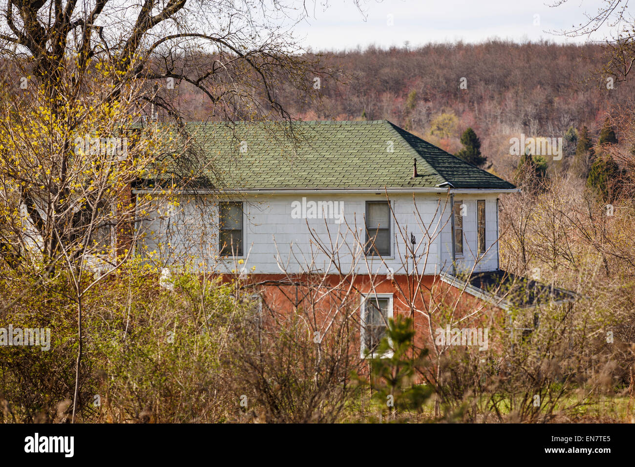 One of the few remaining homes in Centralia, Pennsylvania where a mine