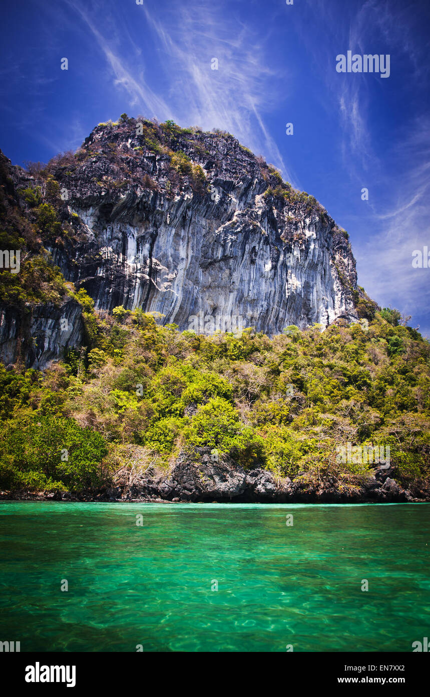 Limestone rock in Andaman sea Stock Photo Alamy