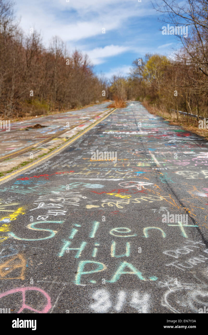 Old Route 61 Or Graffiti Highway In Centralia Pennsylvania Where A Stock Photo Alamy
