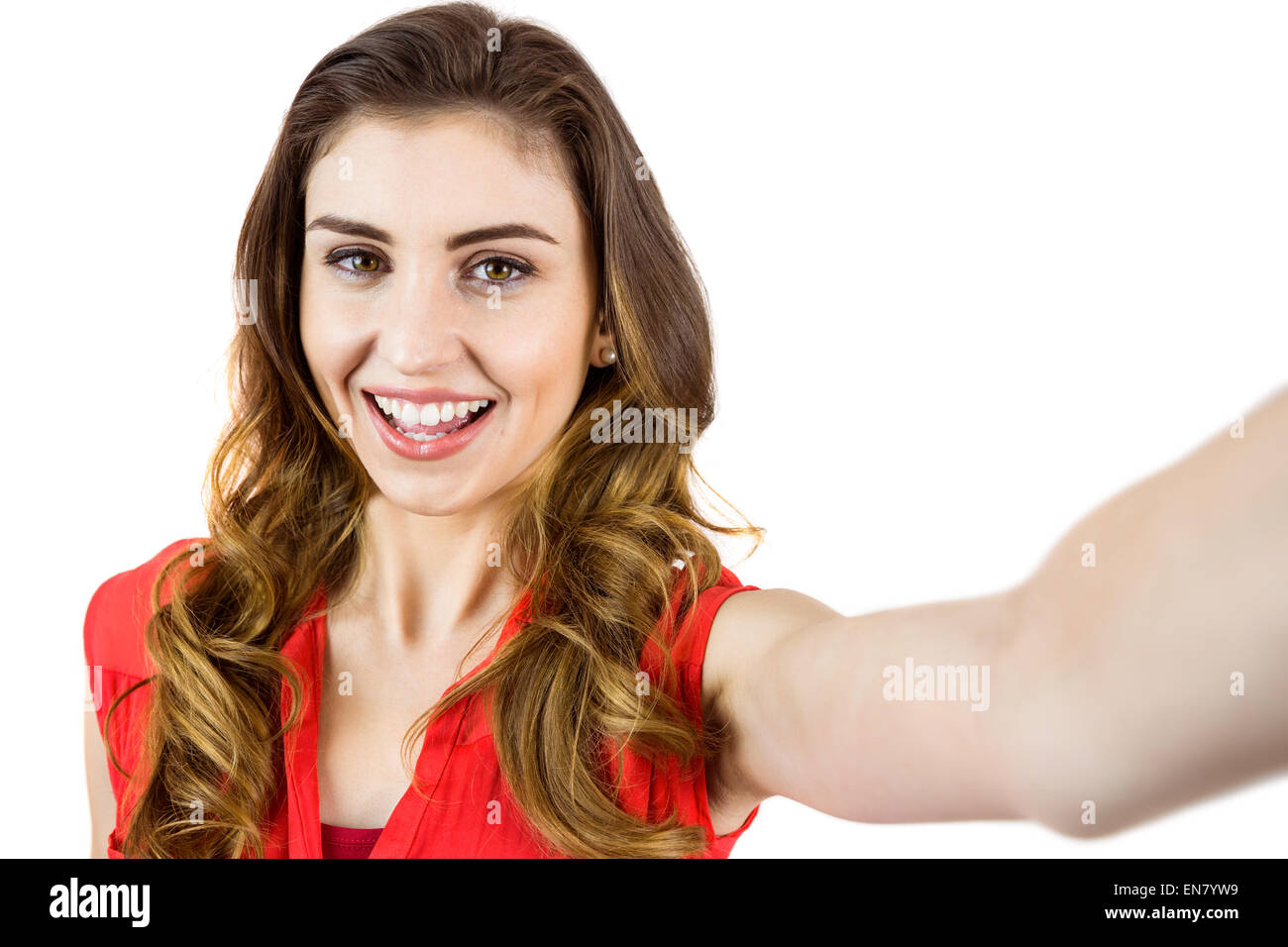 Brunette 20s smiling pretty hi-res stock photography and images - Alamy