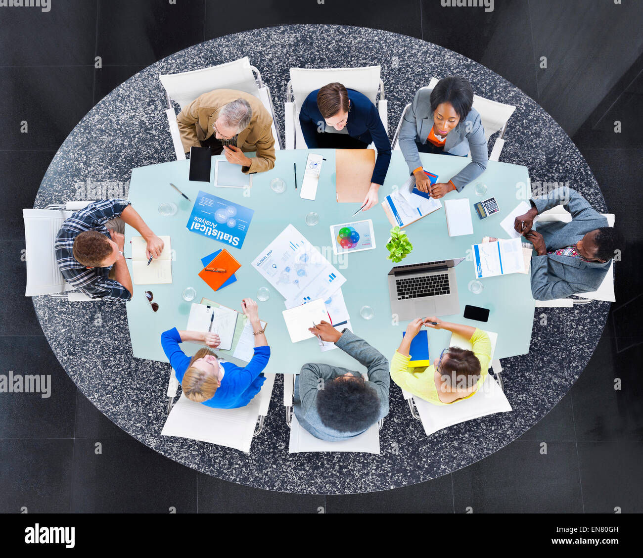 Group of Multiethnic Business People in a Meeting Stock Photo - Alamy