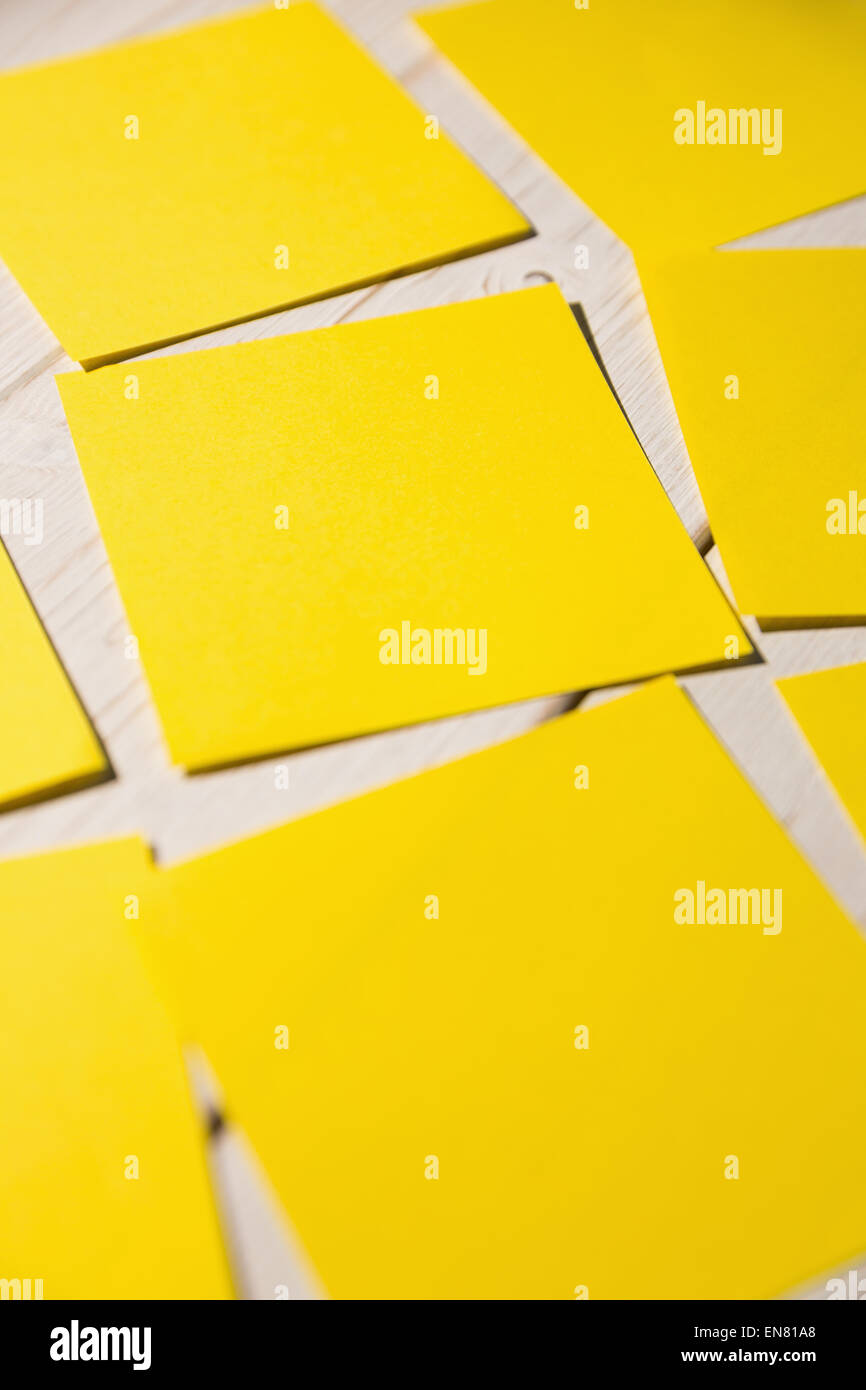 Yellow post its Stock Photo Alamy