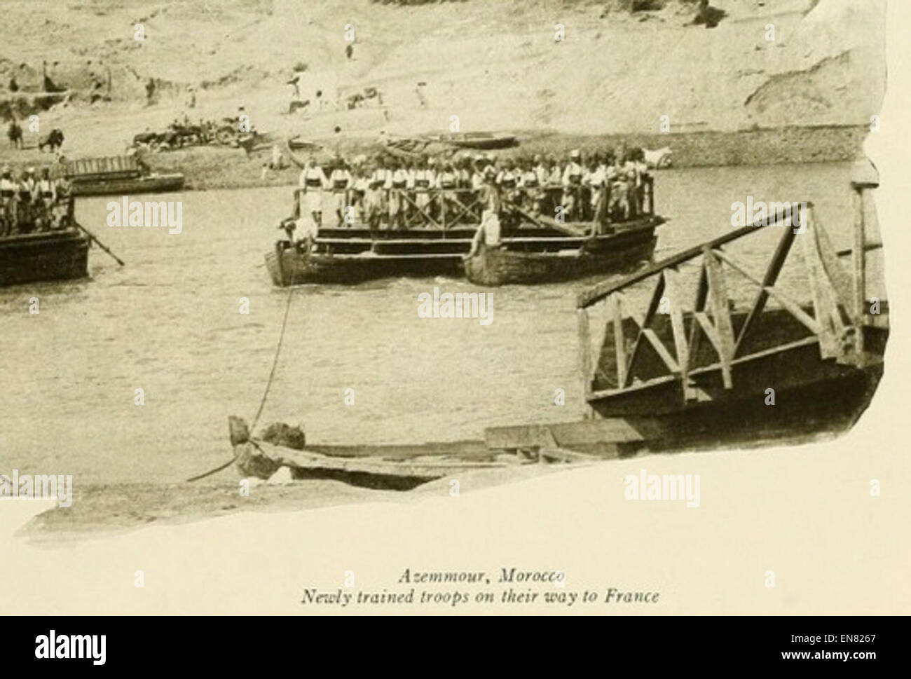 1919) pic45 - Azemmour, Marocco, newly trained troops on the way to France  Stock Photo - Alamy