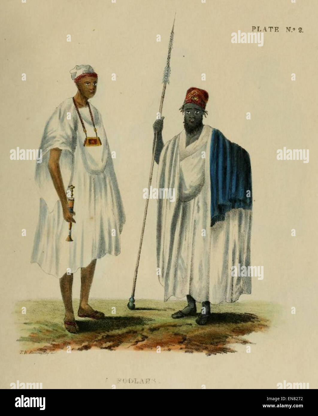Fullah This 1830 illustration by Ramsay shows the traditional costumes of the ...