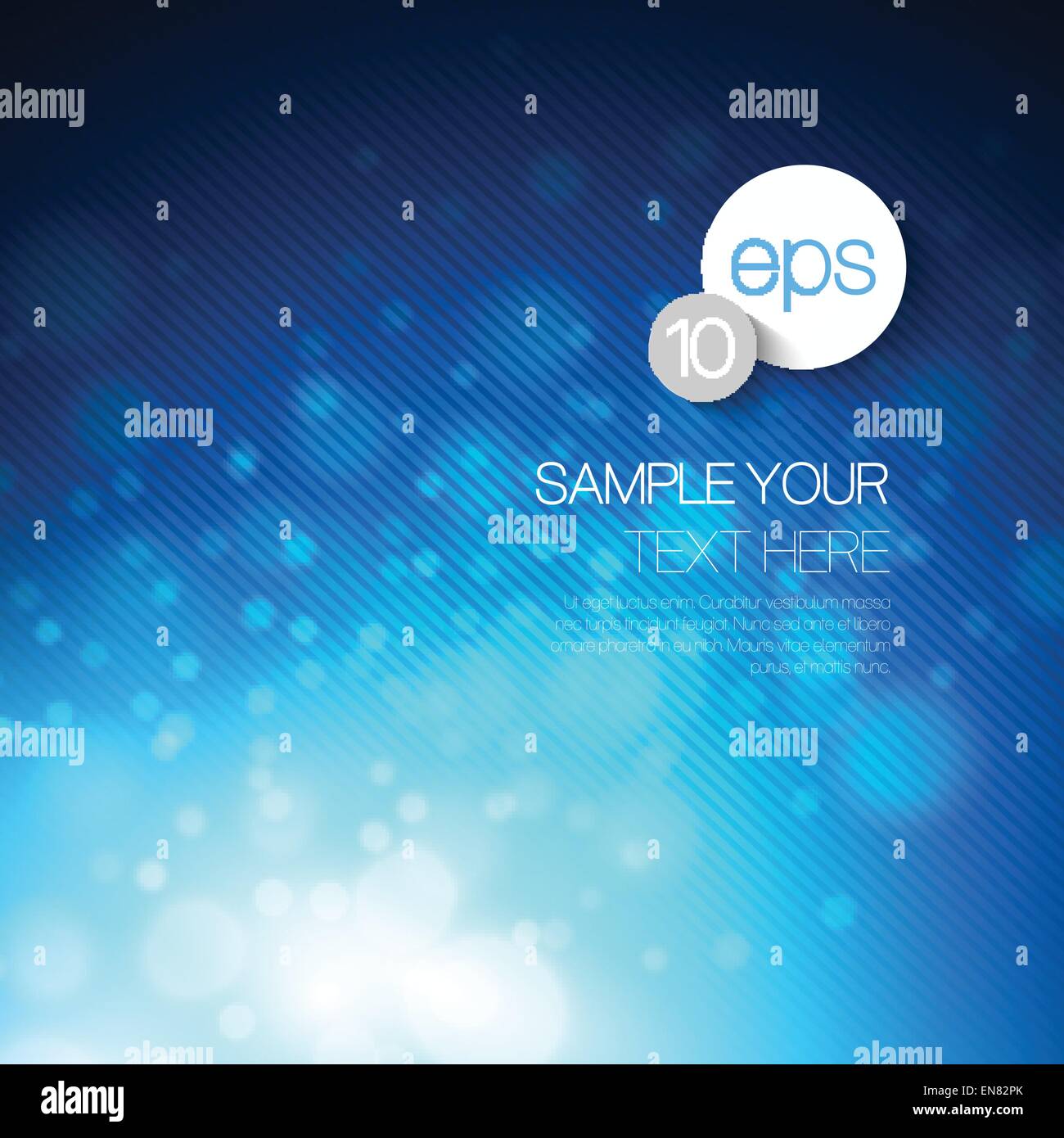 Vector abstract technology background with blue bokeh light Stock ...