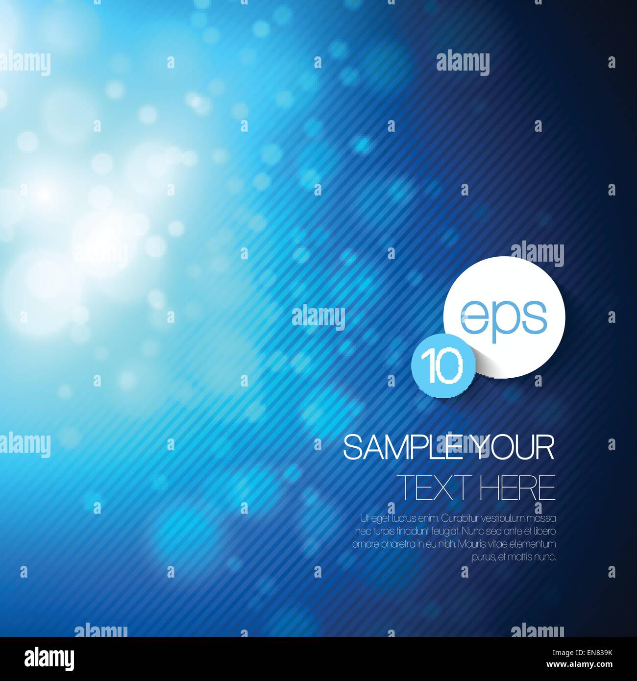 Vector abstract technology background with blue bokeh light Stock ...