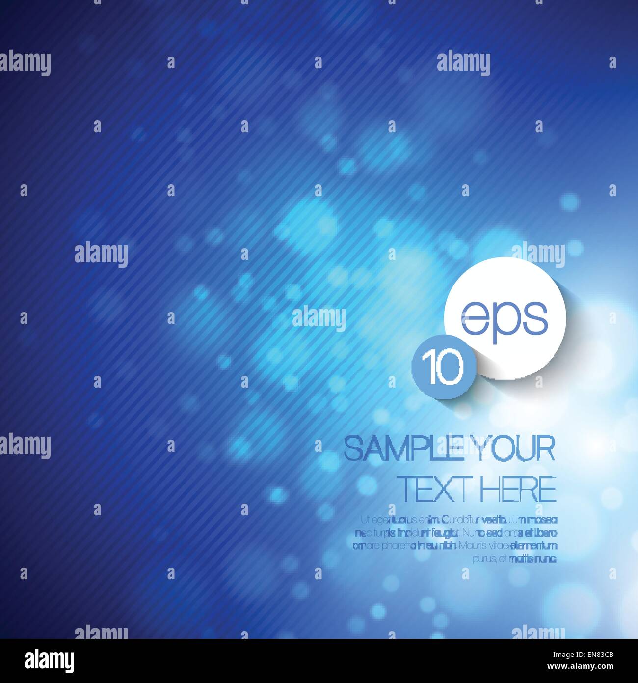 Vector abstract technology background with blue bokeh light Stock ...