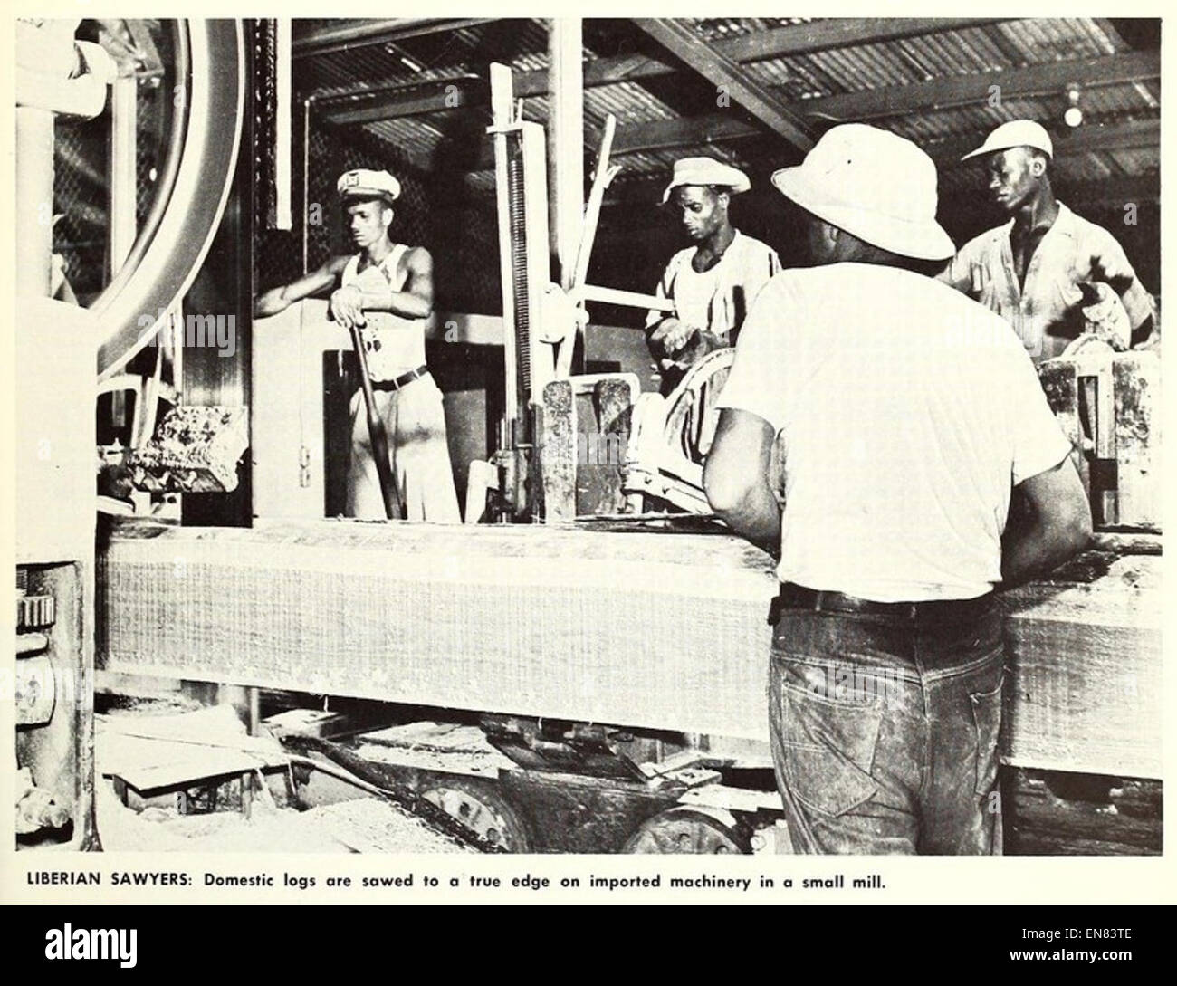 U.S.DOC(1965) Liberia. Saw mill Stock Photo