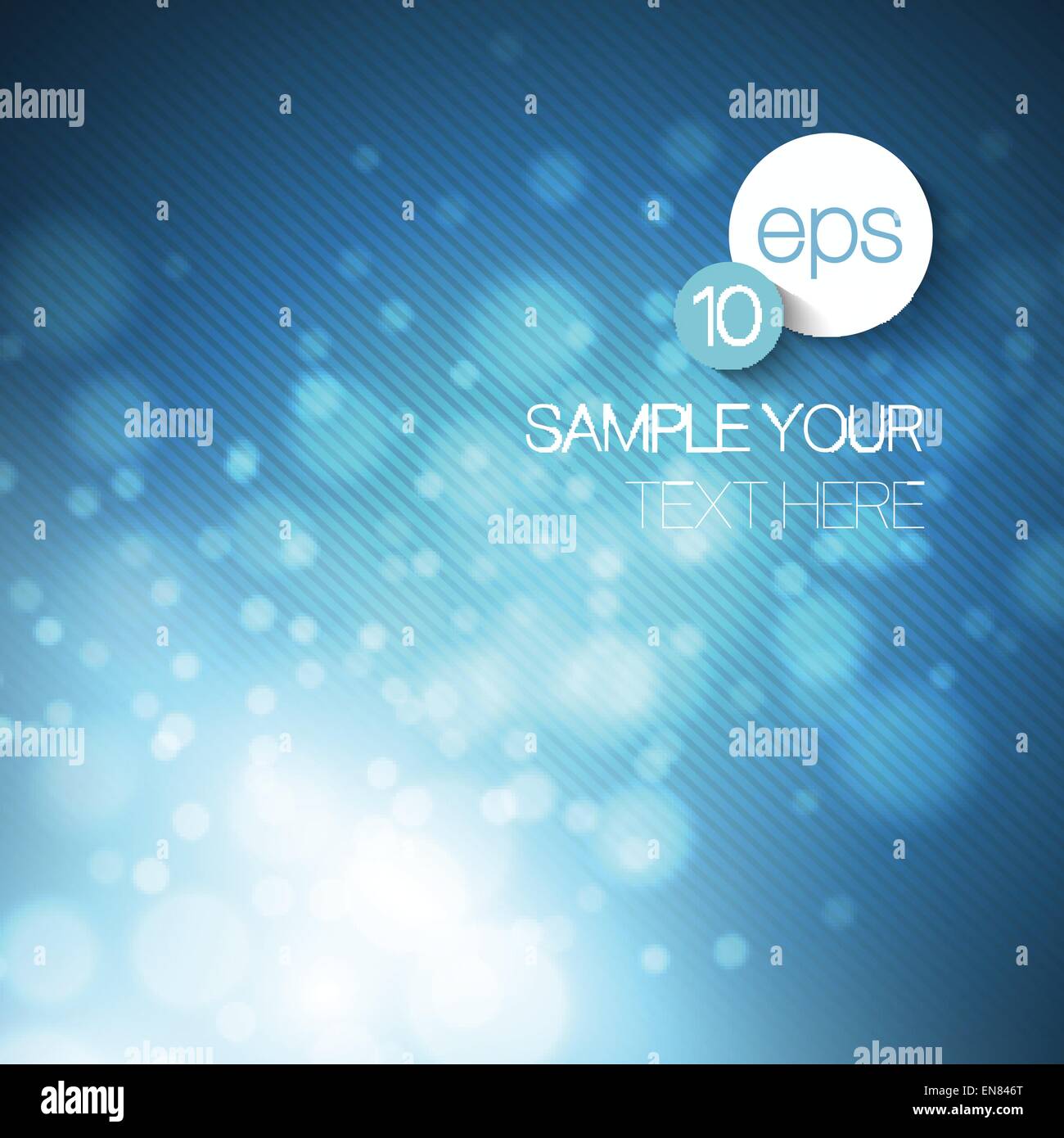 Vector abstract technology background with blue bokeh light Stock ...