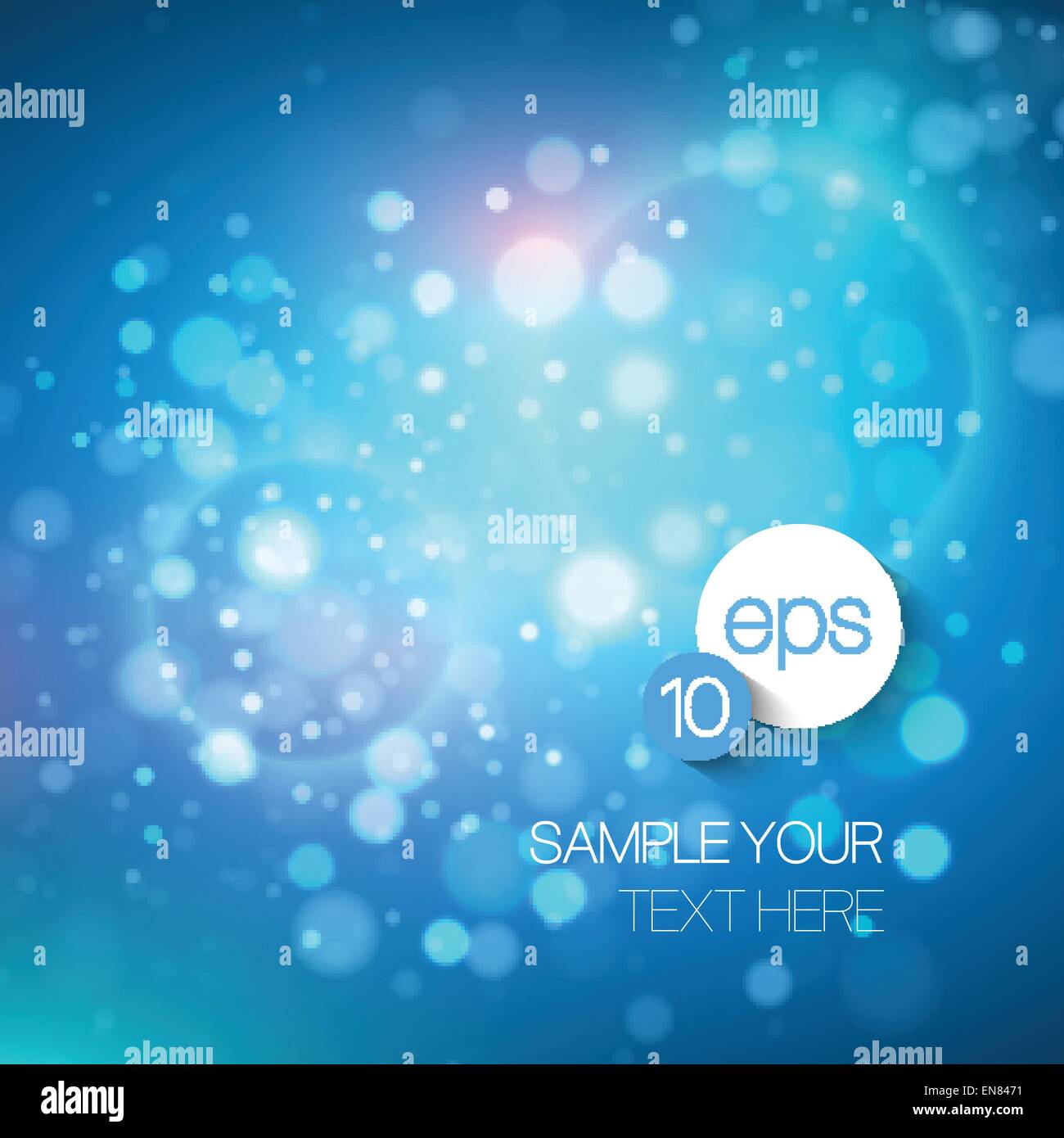 Vector abstract technology background with blue bokeh light Stock ...
