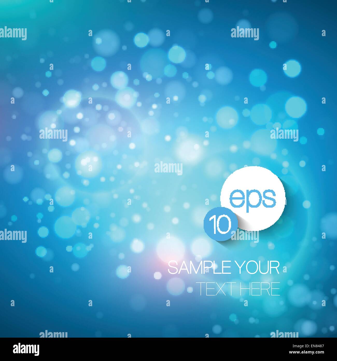 Vector abstract technology background with blue bokeh light Stock ...
