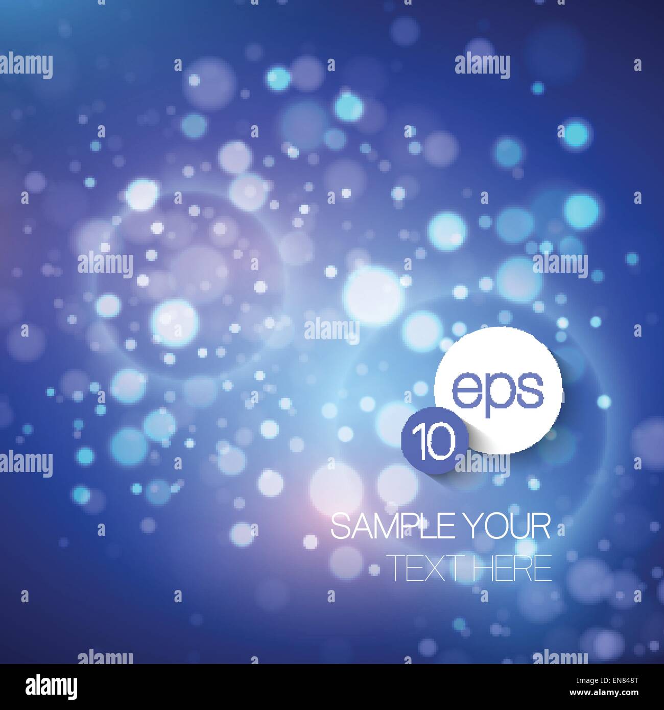 Vector abstract technology background with blue bokeh light Stock ...
