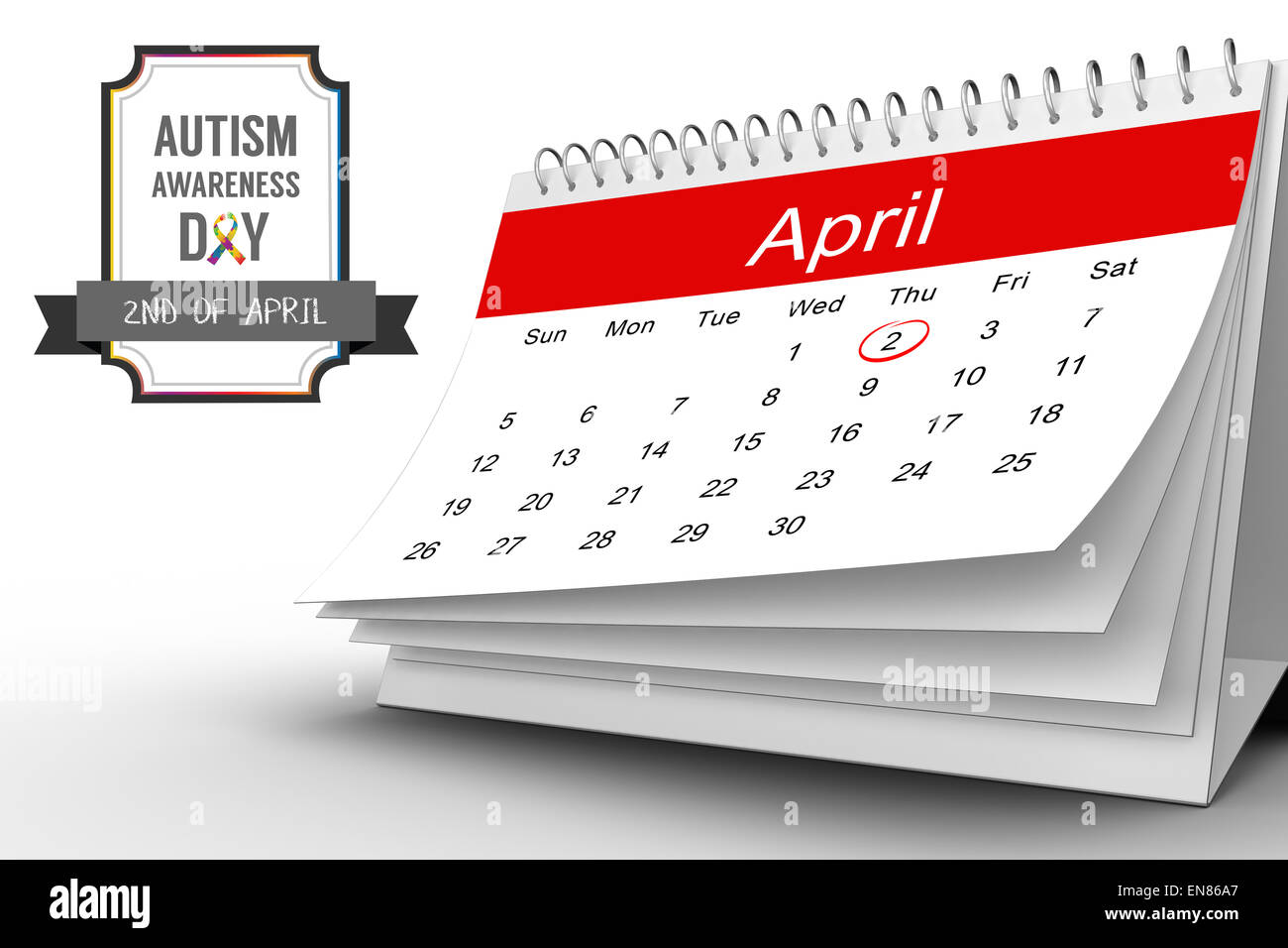Composite image of autism awareness day Stock Photo