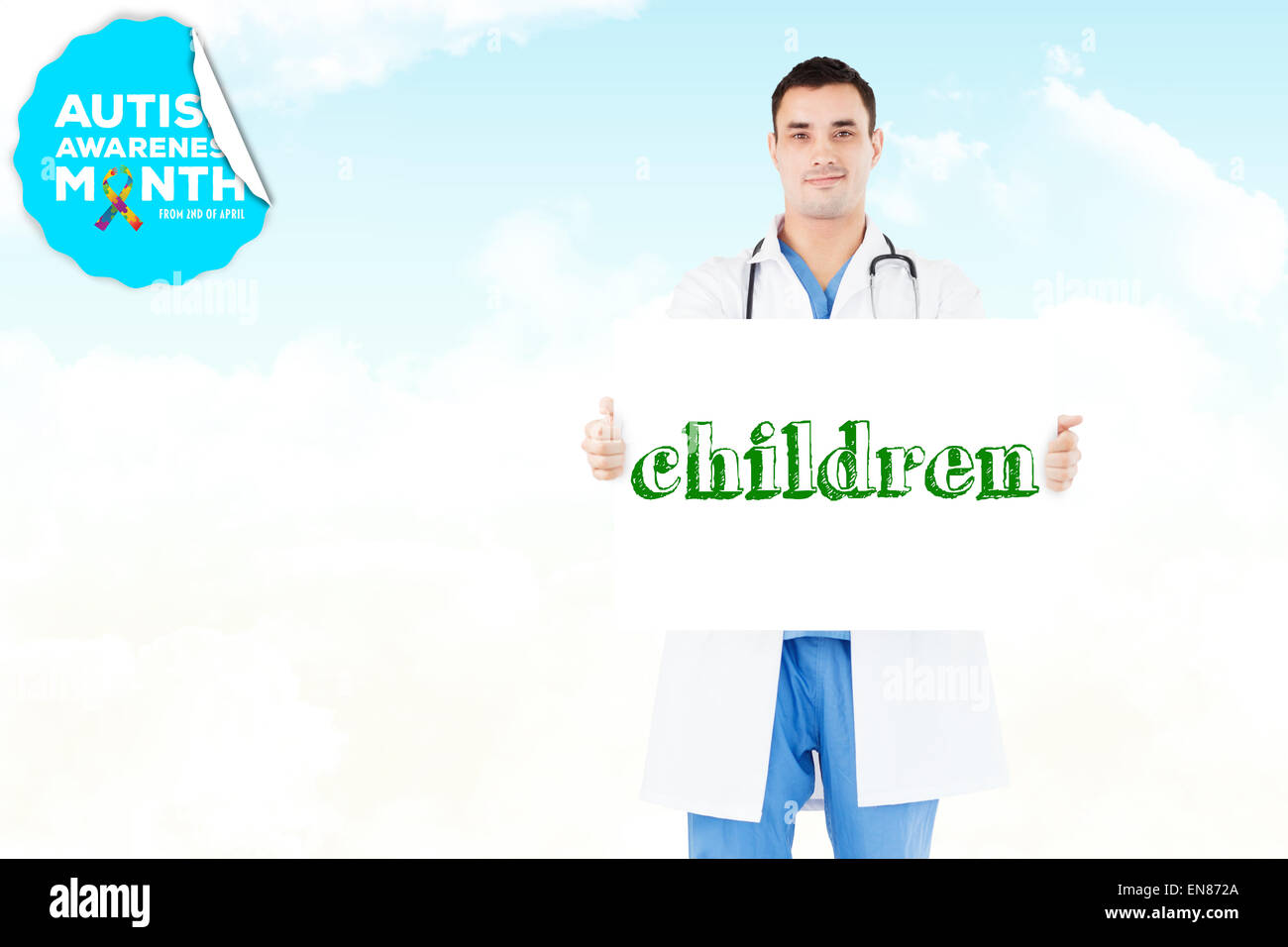 Children against blue sky Stock Photo - Alamy