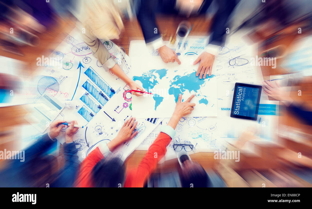 Diverse People Working and Global Business Concept Stock Photo