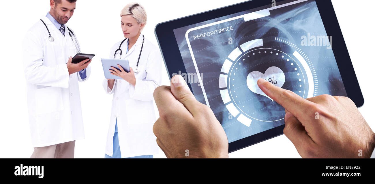 Man woman workers tablet hi-res stock photography and images - Alamy