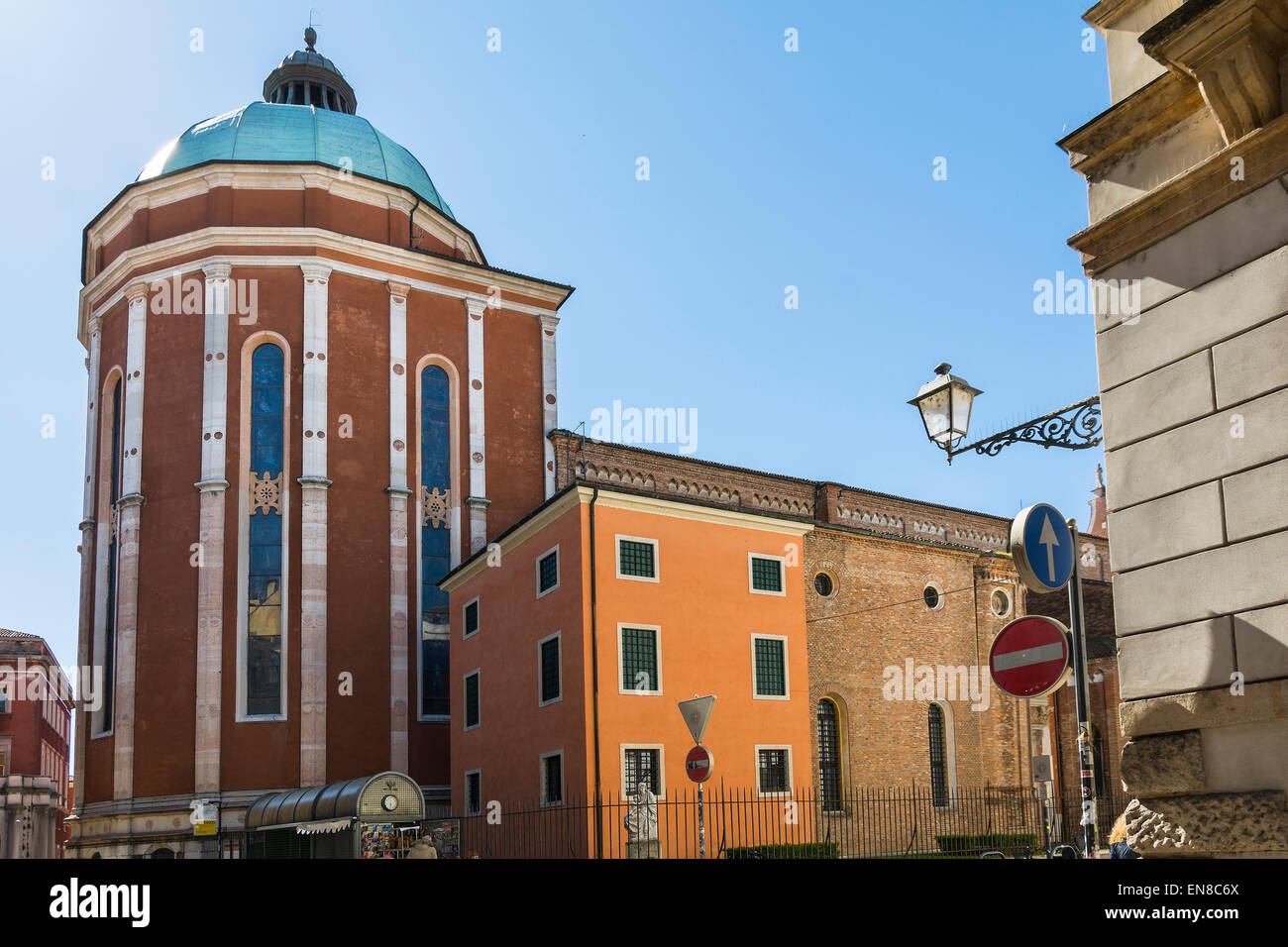 Vicenza,Italy-April 3,2015:view of the dome of Santa Maria Annunziata in the center of Vicenza During a sunny day. Stock Photo