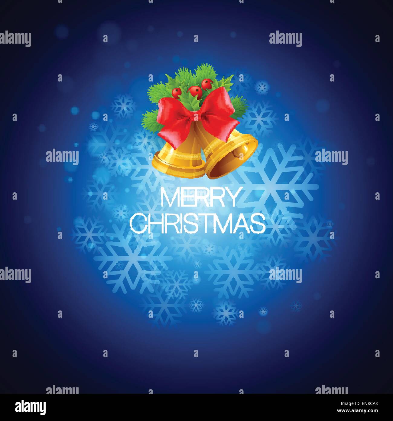 Vector Christmas background with bells Stock Vector Image & Art Alamy