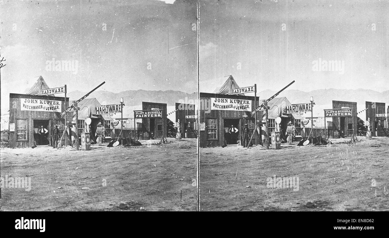 Street view in Corinne Box Elder County, Utah 1869 Stock Photo Alamy