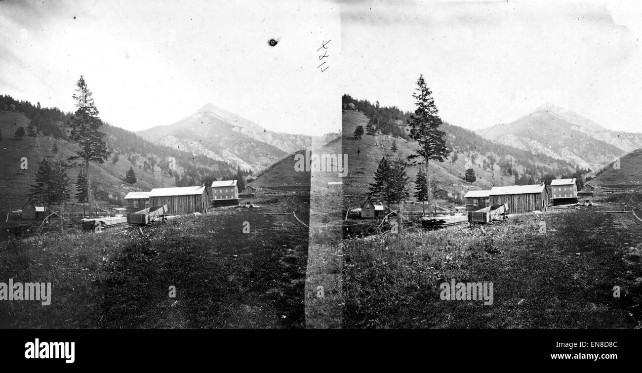 Union mills Montana 1871 Stock Photo