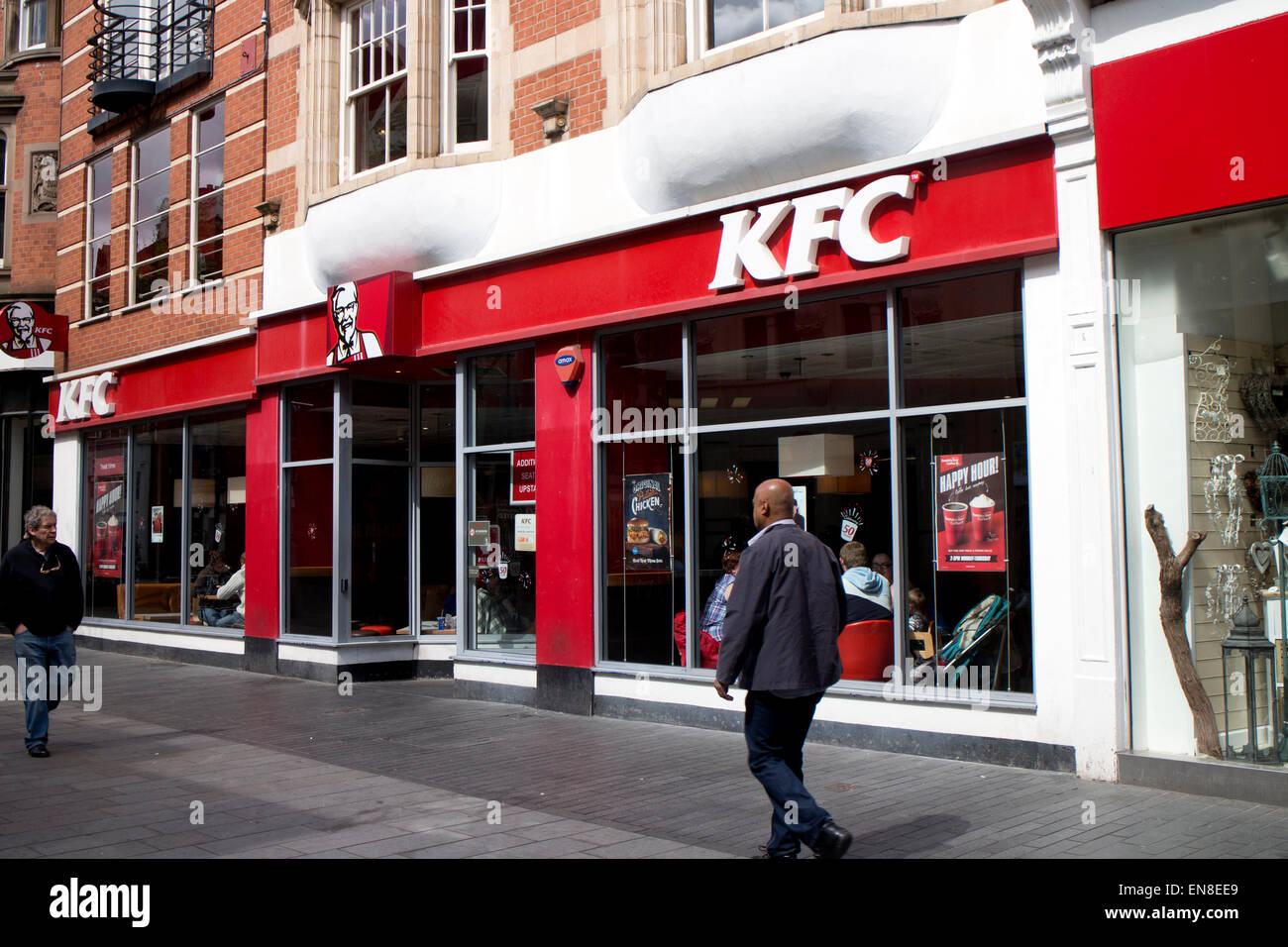KFC fast food restaurant, High Street, Leicester, UK Stock Photo Alamy
