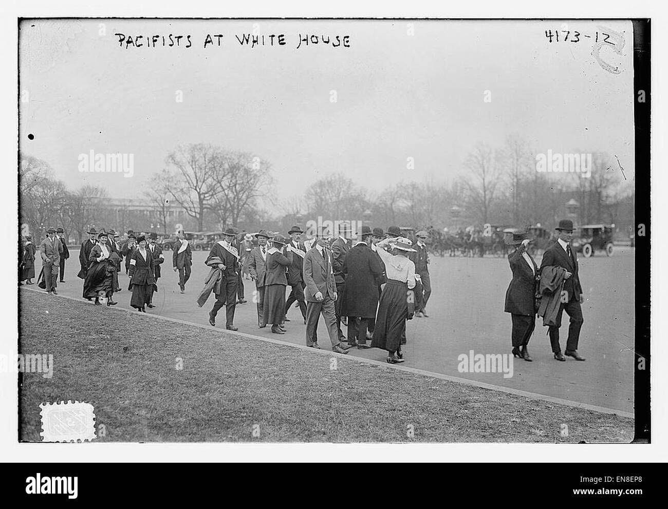 Pacifists at White House Stock Photo