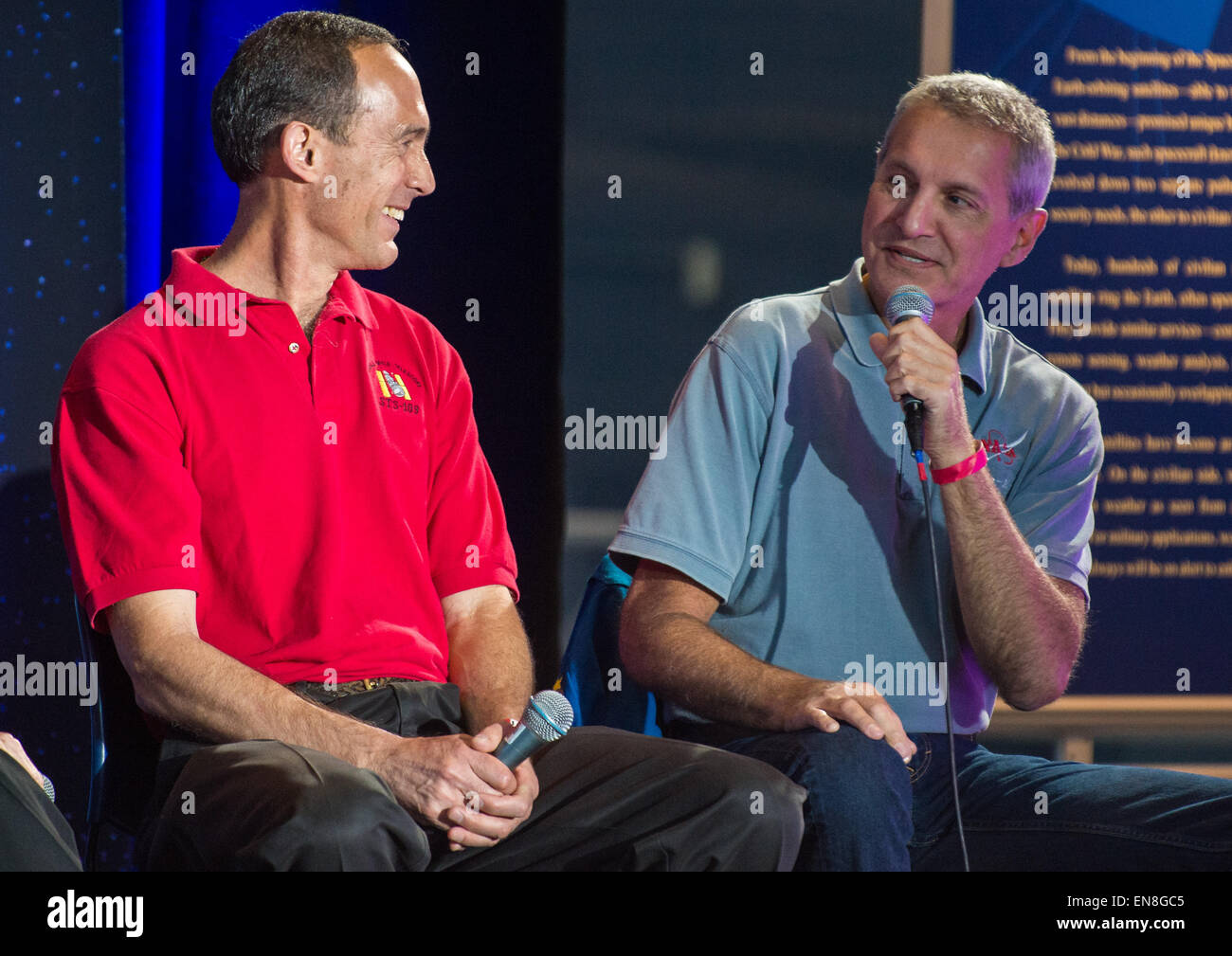 NASA astronaut Richard Linnehan speaks as part of a panel discussion