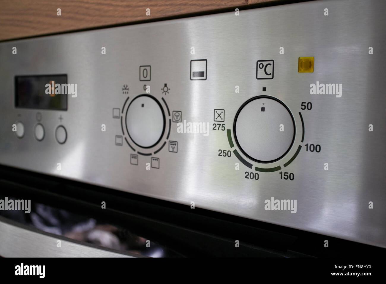 modern oven temperature controls Stock Photo