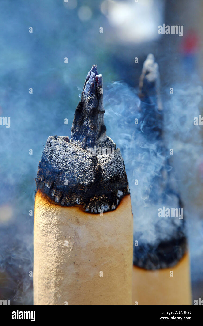Smoke of incense burning hi-res stock photography and images - Alamy