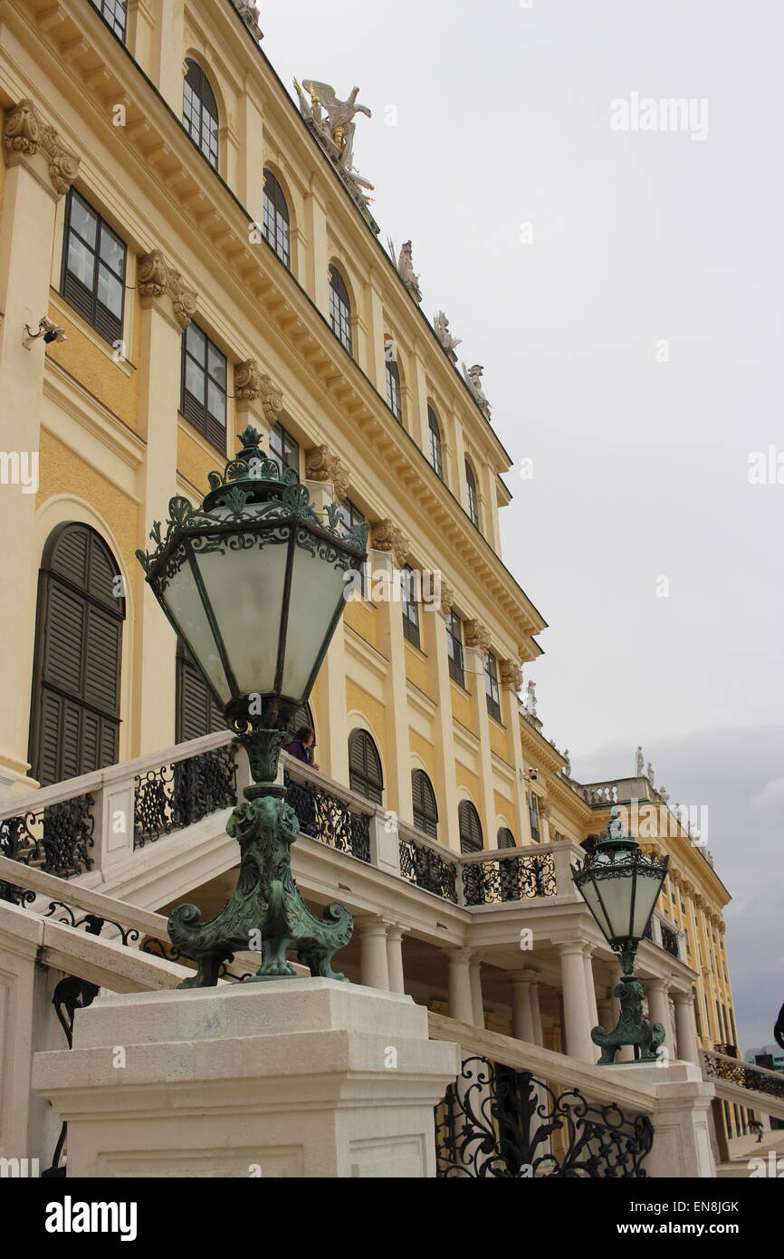 Schonbrunn Palace Vienna - Facade Stock Photo