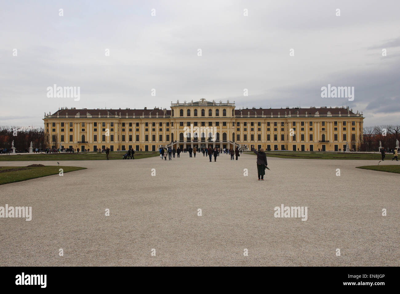 Schonbrunn Palace Vienna - Facade Stock Photo