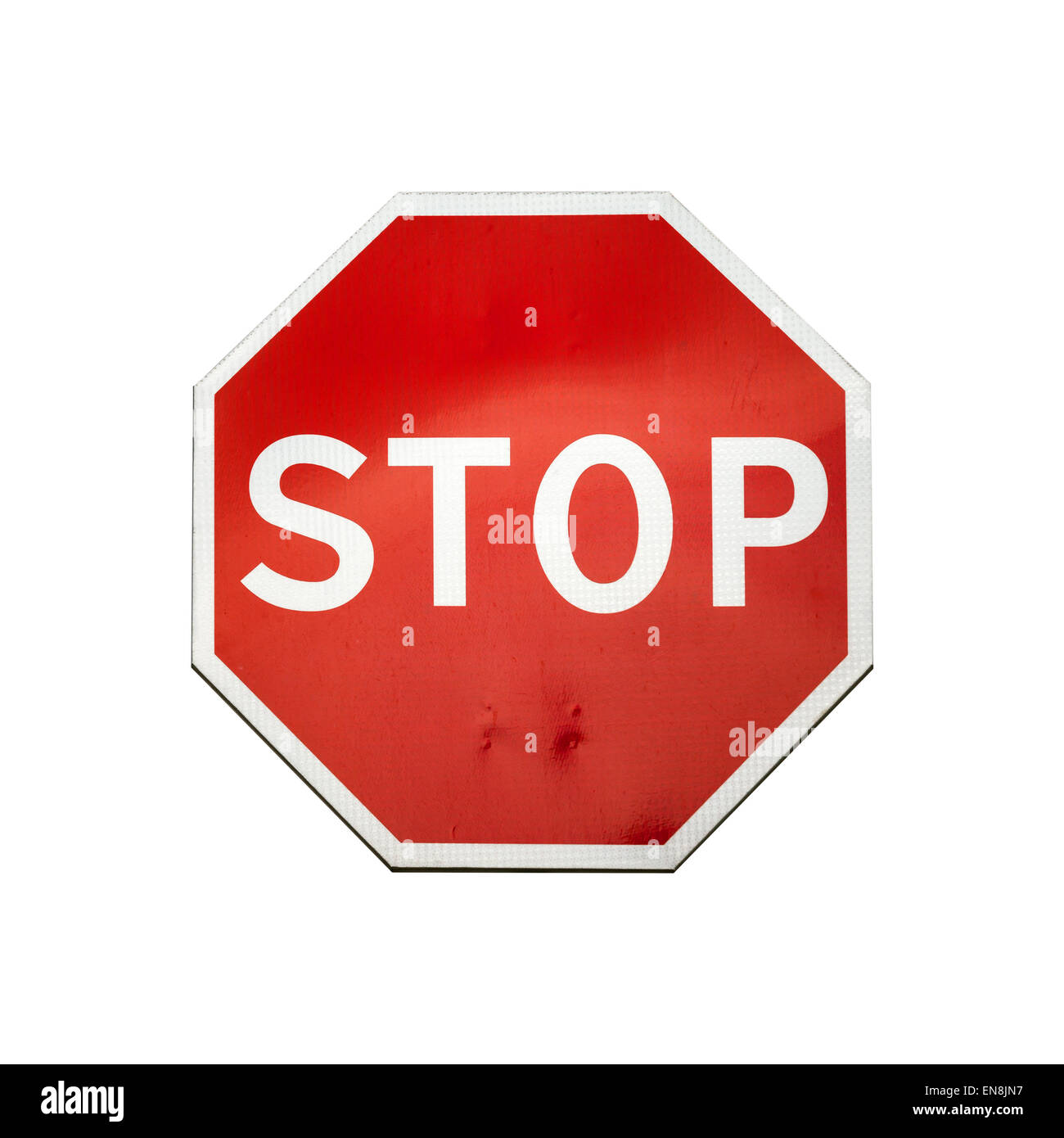 Classical Stop road sign isolated on white background Stock Photo