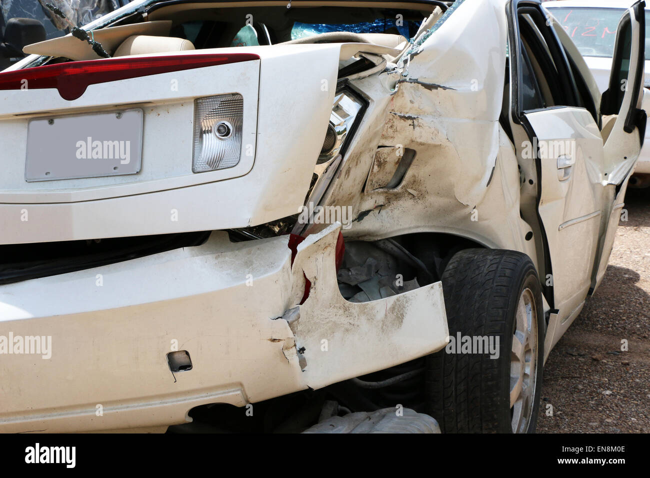 Three car wreck Stock Photo