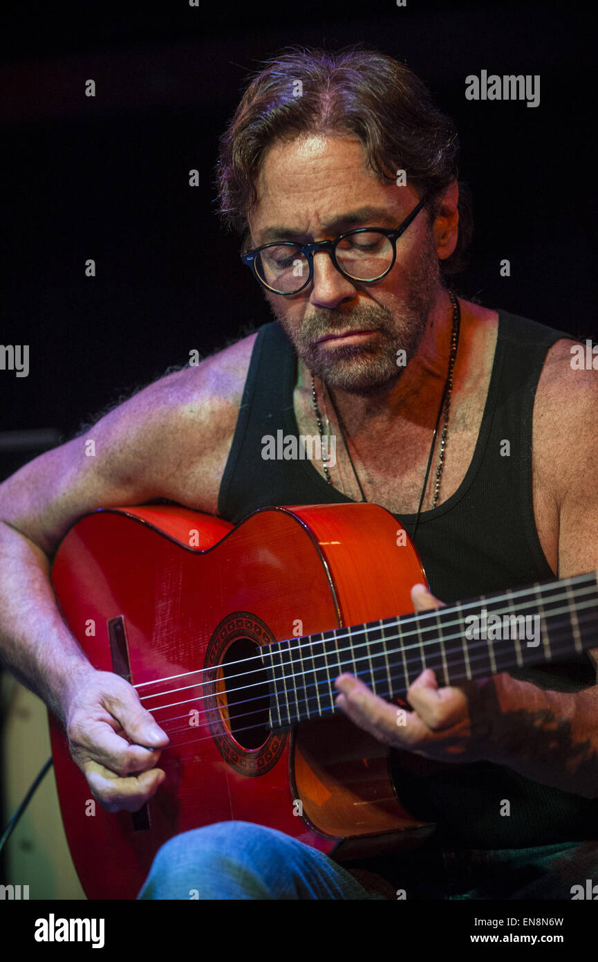 San Jose, California, USA. 28th April, 2015. Jazz fusion guitar legend AL DI MEOLA performs live at the RockBar Theater. Credit:  Jerome Brunet/ZUMA Wire/Alamy Live News Stock Photo