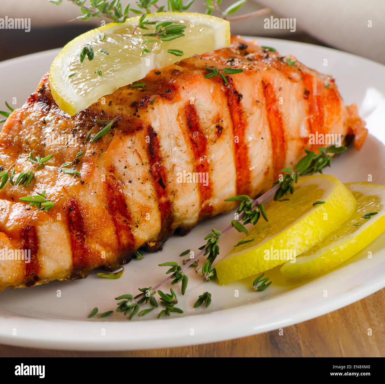 Grilled Salmon With Lemon Thyme Grilled Salmon With Lemon Thyme