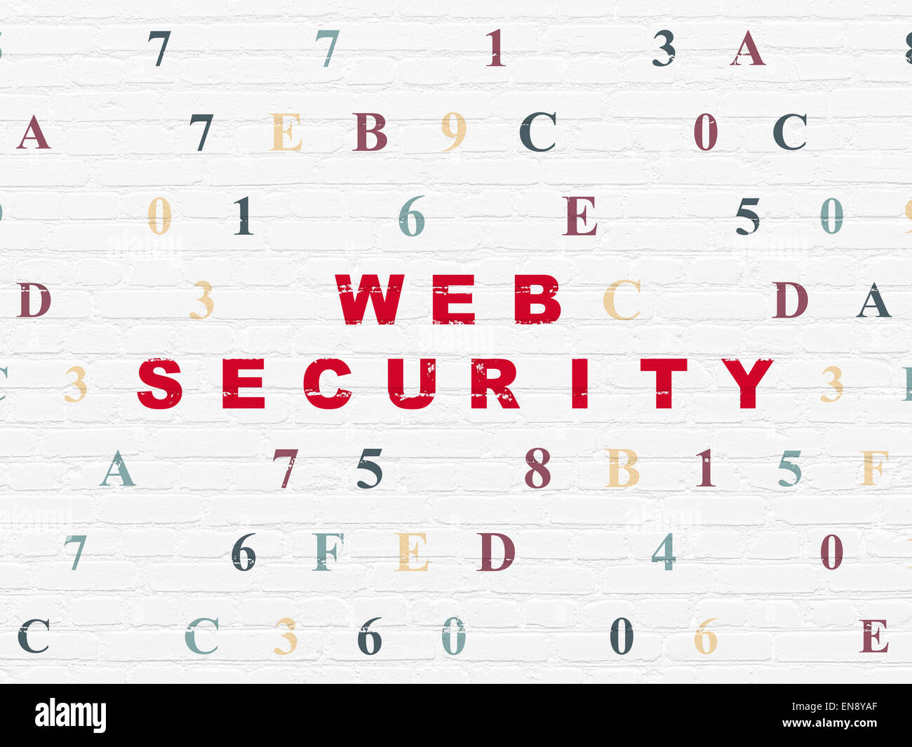 Security concept: Web Security on wall background Stock Photo - Alamy