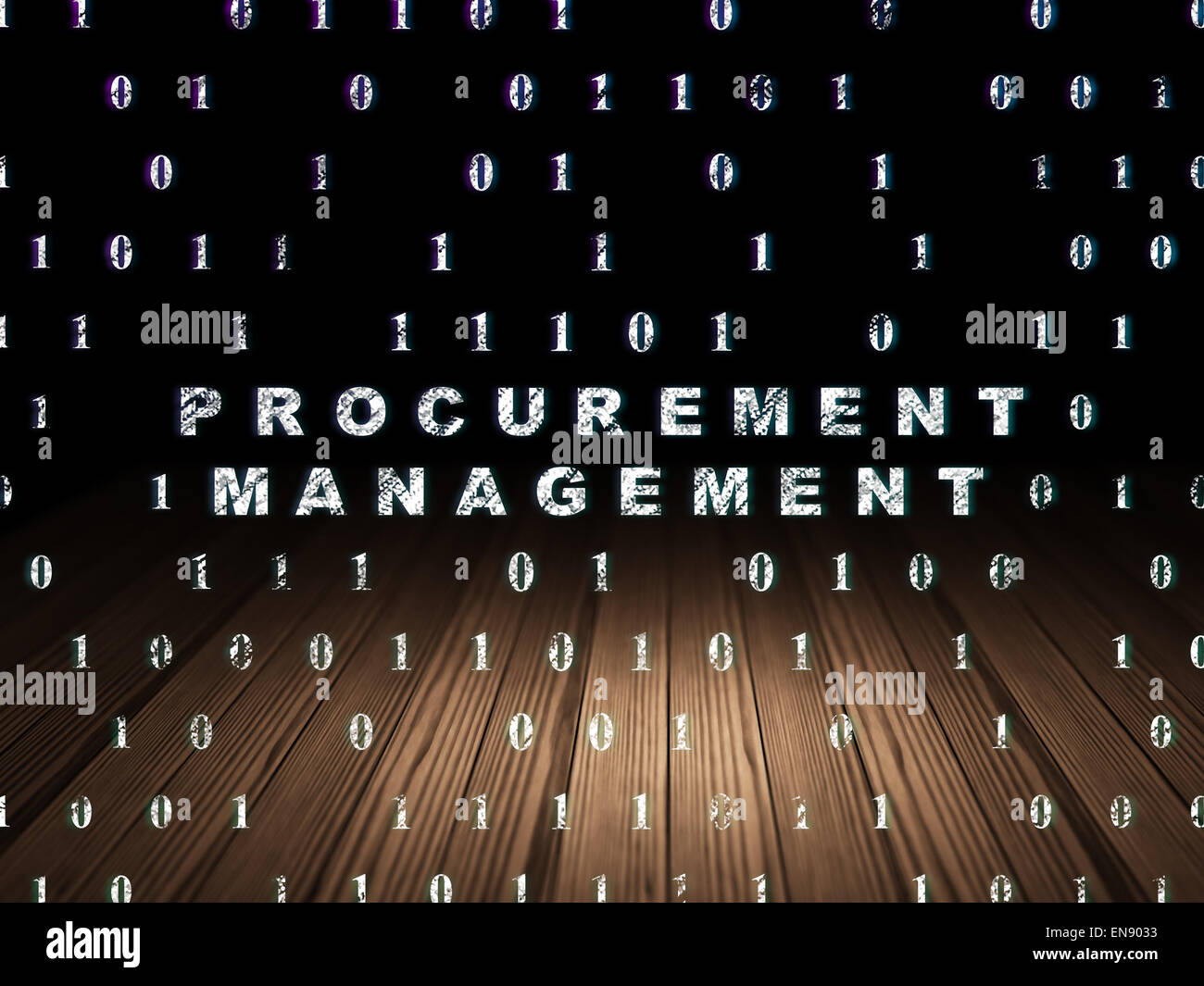 Business Concept: Procurement Management In Grunge Dark Room Stock ...