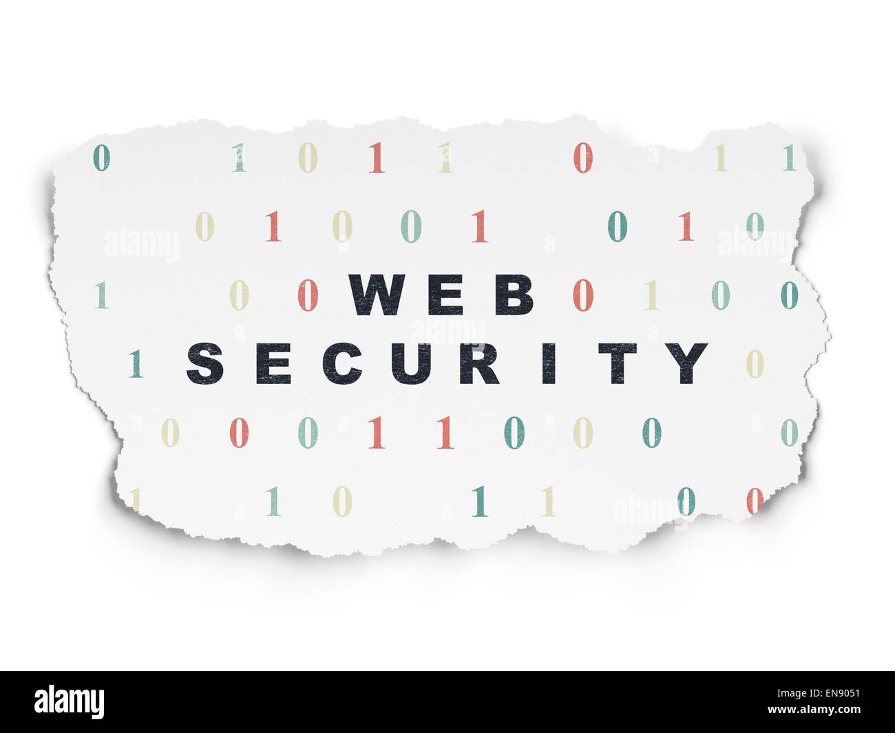 Web development concept: Web Security on Torn Paper background Stock Photo