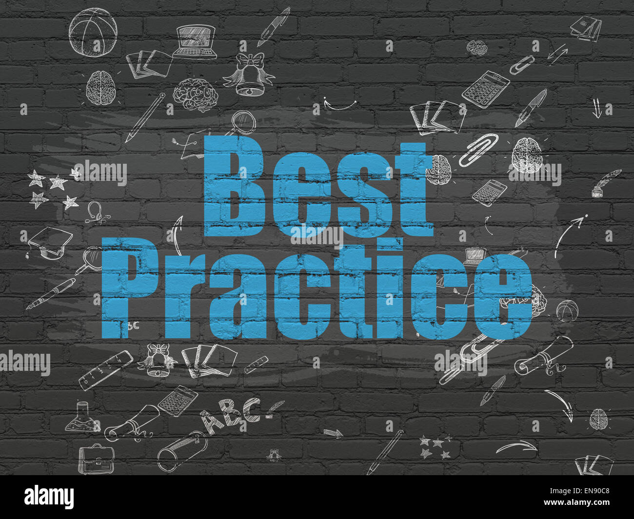 Education concept Best Practice on wall background Stock Photo Alamy