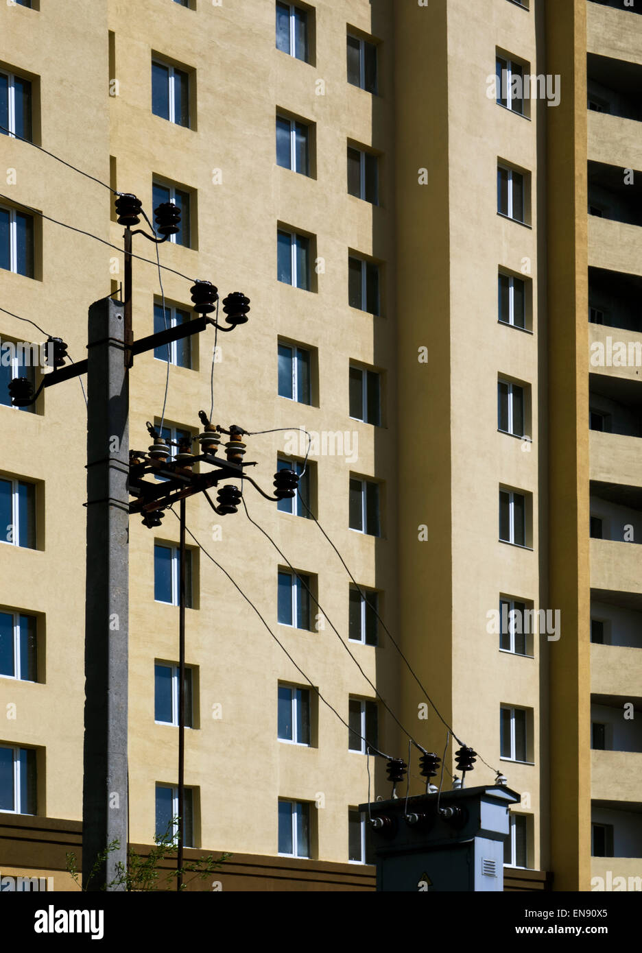 Transformer power substation on a background of an apartment building Stock Photo 81947549 Alamy