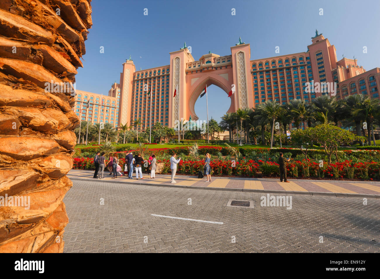 Dubai, the Atlantis hotel resort. Palm Dubai. Stock Photo
