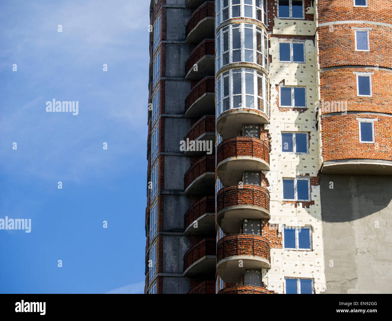 Thermal insulation of an apartment building panels made of polyurethane ...